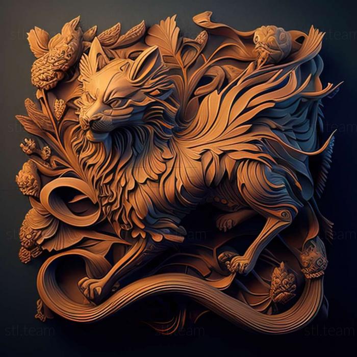 3D model Dragon Li cat (STL)